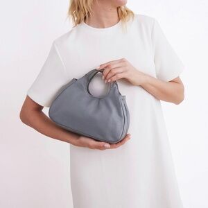 The SAK Rylan Mini Satchel CROSSBODY Leather Bag Magnetic Closure Gray/Blue EUC